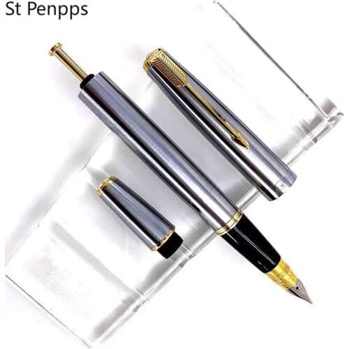 Wing Sung 601A Vacumatic Fountain Pen Steel Ink Pen Golden Cap Two Tones Fine Nib Stationery Office school supplies Writing Gift