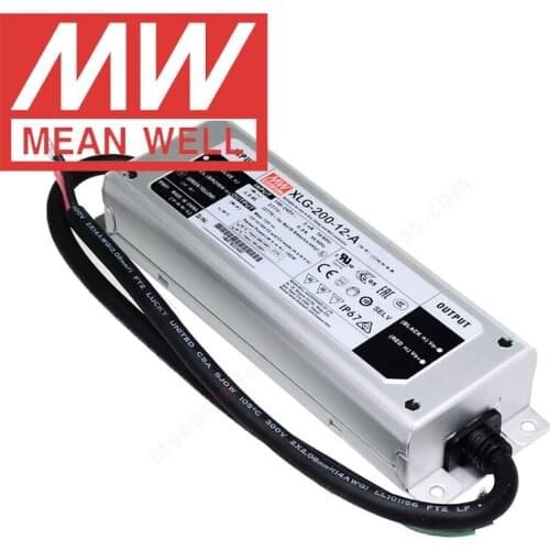 Mean Well XLG-200-12-A IP67 Metal Case Street lighting meanwell 8.4-12V/8-16A/192W Constant Voltage Current LED Driver