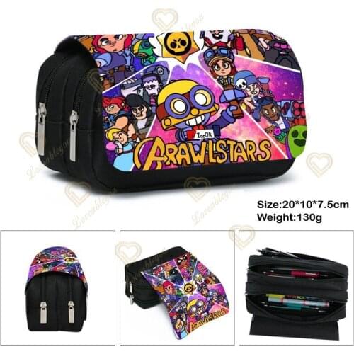 Crow Leon Amber Buzz Pencil Case Cartoon Large-capacity Student Canvas Pencils Case Multifunctional School Bag Stationery Box