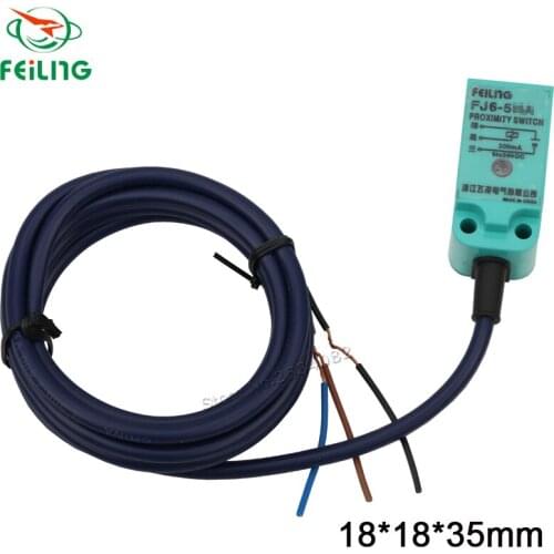 Proximity Switch DC 24V AC 220V 3 2 wire NPN PNP NO NC 5mm distance measuring Inductive sensor FJ6-5NA