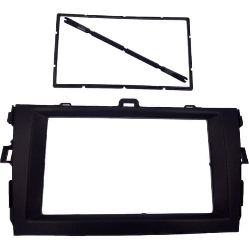 Double 2din Top Quality Car DVD CD Radio Fascia for Toyota Corolla 2008-2010 Stereo Facia Trim Dash CD Installation Kit black