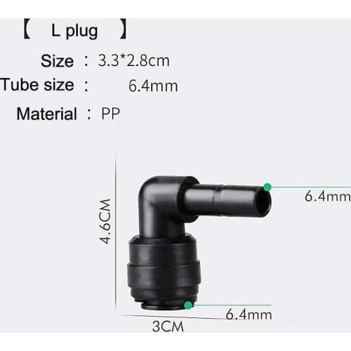 ENTENCO L type 2 points quick connect Elbow direct insert 6mm stem fast elbow water purifier accessories