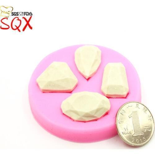 Cake Tools Famous Classical Round Gem Shape 3D Silicone Mold Chocolate Fondant Cake Decorating Tools SQ1659