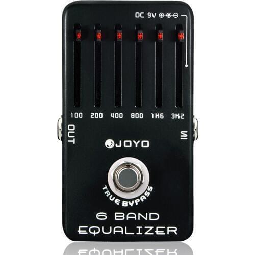 JOYO JF-11 6 Band Equalizer Electric Guitar SIX Bands EQ Effects Pedal Adjust Low Middle High Frequency True Bypass