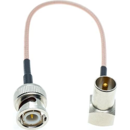 BNC male to IEC DVB-T PAL male Right Angle Coax Pigtail FPV Jumper RG316 Cable