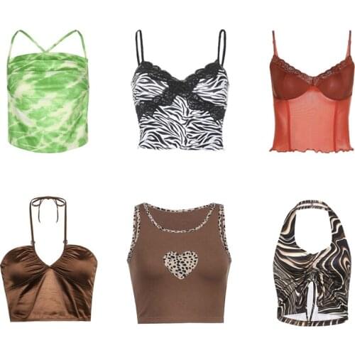 Bustier Corset Top Mujer Sexy Tank Crop Top Tops Women 2021 Summer Backless Haut Femme Y2k Clothes Vintage Aesthetic Clothes 90s