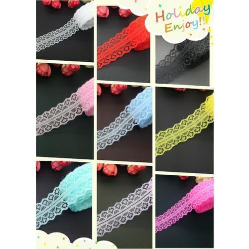 10yards/lot 30mm Wide Bilateral Handicrafts Embroidered Net Lace Trim Ribbon Wedding/Birthday/Christmas Decorations