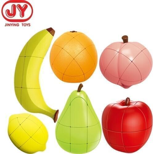 Magic Cube Puzzle Game Fruit Banana Apple Lemon Magic Cube Professional Speed Puzzle Twisty Antistress Educational Toys Gift
