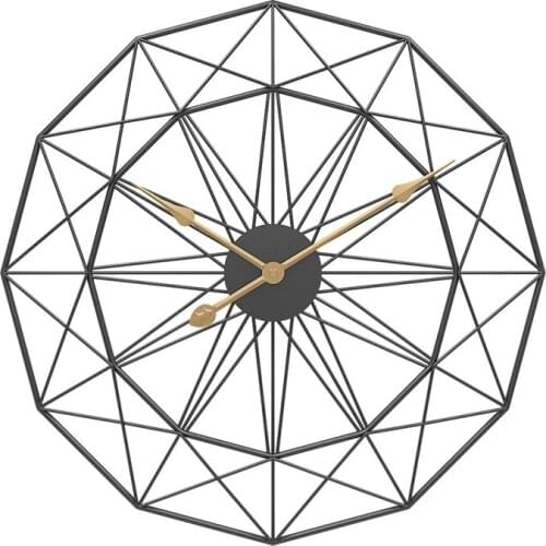 50cm Retro Nordic Type Iron Art Large Silent Hanging Wall Clock Mute Hanger Clocks Home Living Room Bedroom Decor New