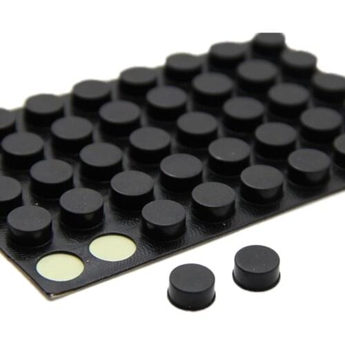 New Style Furniture knob, round, 10 mm x 5 mm, self-adhesive rubber pads 6 in 1
