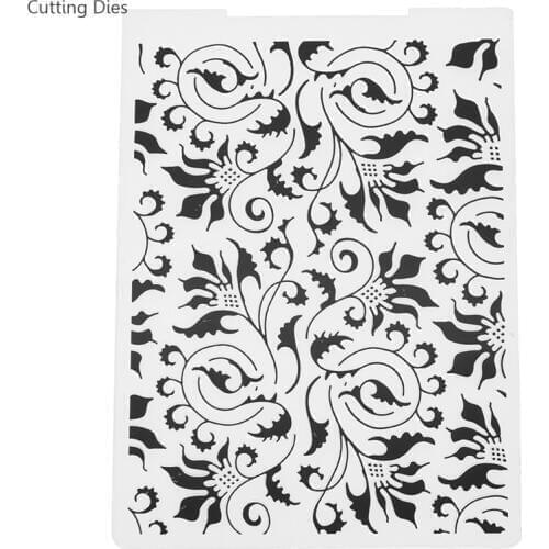 Roll Vine Flower Plastic Embossing Folder For Diy Scrapbooking Photo Album Plastic Template Card Making Crafts