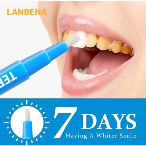 LANBENA Teeth Whitening Pen Cleaning Serum Removes Plaque Stains Dental Tools Oral Hygiene Tooth Gel Whitenning Brush Teeth 3ml