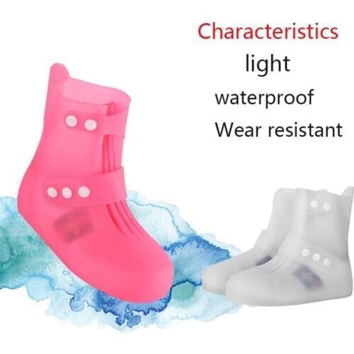 Men and Women Rain Boots Set One-piece Portable Rainy Day Outdoor Moisture-proof Non-slip Rain Boots