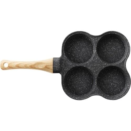 Four-hole Frying Pot Pan Thickened Omelet Pan Non-stick Egg Pancake Steak Pan Cooking Egg Ham Pans Breakfast Maker Cookware