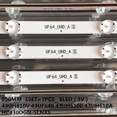 LED Backlight strip 8 lamp For LG Innotek Direct 43inch UHD 1Bar 24EA 43uh619v 43UH610V 43UH6030 UF64 UHD_A 43LH5700 43LH60FHD