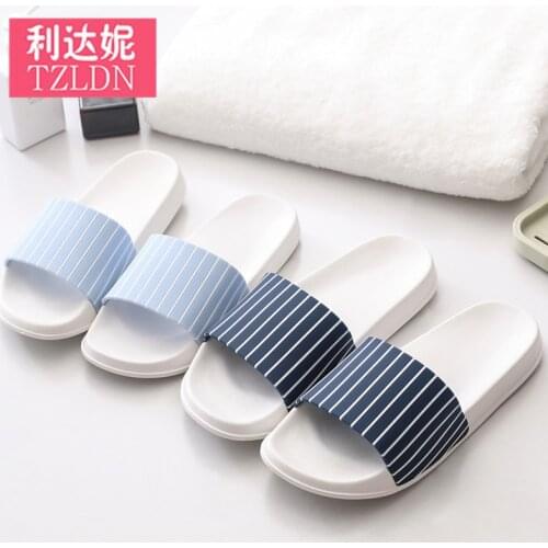 Japanese Style Couple Slippers Female Home Indoor Non-Slip Soft Bottom Bath Bathroom Slipper Male Confortable Rubber Slippers