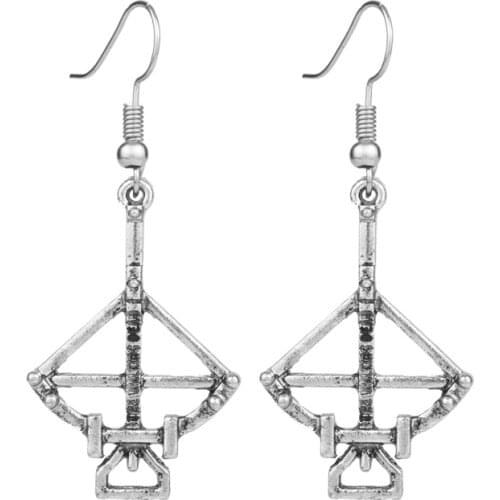 The Walking Dead Drop Earrings ZOMBIE Crossbow Bow Arrow Gun Pistol Dangle Earrings For Men Women Fashion Jewelry Gifts