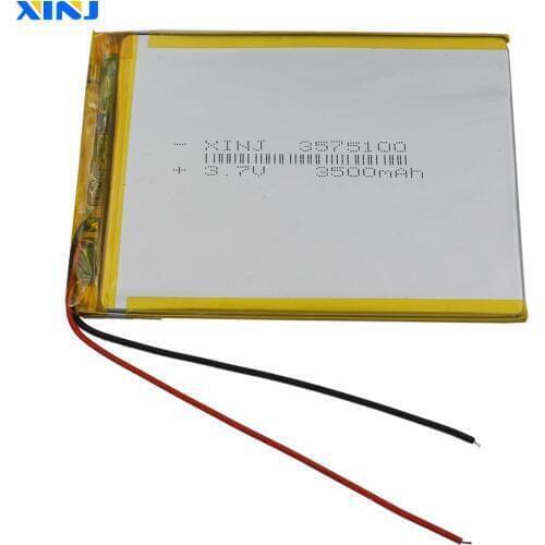 XINJ 3.7V 3500 mAh Lithium Polymer Li-Po Battery 3575100 For PSP DVD Phone Game player E-book PDA MID ipod Portable Tablet PC