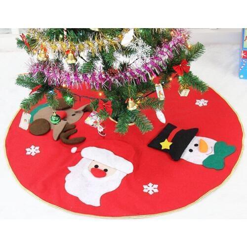 1Pcs 106cm Hot Santa Claus Tree Skirt Christmas Tree Collocation Decoration Christmas Supplies Christmas Decoration For Home