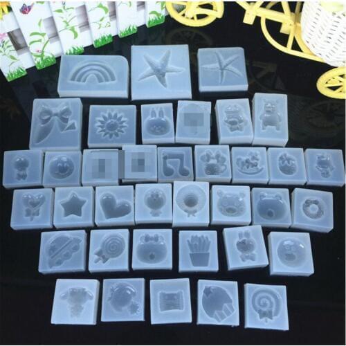 GLADZGT 1pcs Cartoon silicone mold DIY resin jewelry pendant necklace pendant lanugo mold resin molds for jewelry