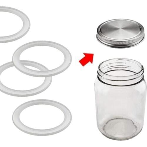 10PCS Reusable Silicone Seals Plastic Storage Lids Gaskets For Leak Proof Mason Jar Lids Mason Jar Glass Jar Bidon Jars Cover