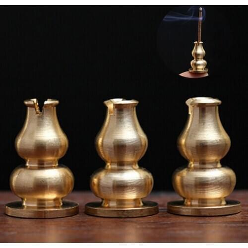 3pcs/lot Copper Incense Holder Can Be Fixed Incense Sticks And Coil Portable Incense Burner Censer High Incense Plug