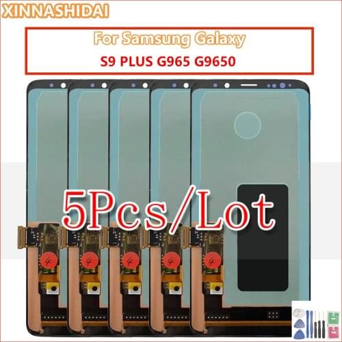 5 Pcs New LCD Display For Samsung Galaxy S9 Plus G965 G965F LCD Display Touch Screen Digitizer Assembly Replacment