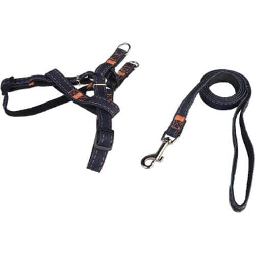 6PCS / LOT Pet Cowboy Chest Back Set Dog Supplies Small And Medium-Sized Dog Leash Chest Strap Two-Piece Set