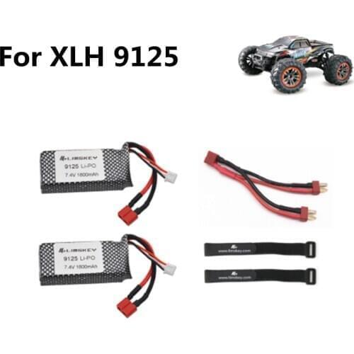 7.4V upgrade to 3600mAh lipo Battery For XINLEHONG 9125 RC Car Spare Parts 7.4V 1800mah XLH 9125 battery accessory