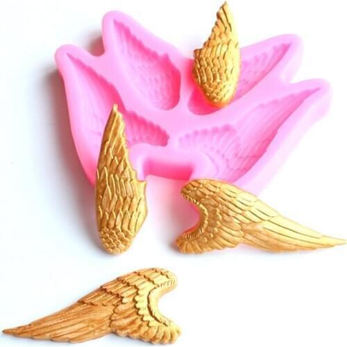 Aouke Wing Silicone Decorating Molds Cake Silicone Mold Sugarpaste Candy Chocolate Gumpaste Clay Mould