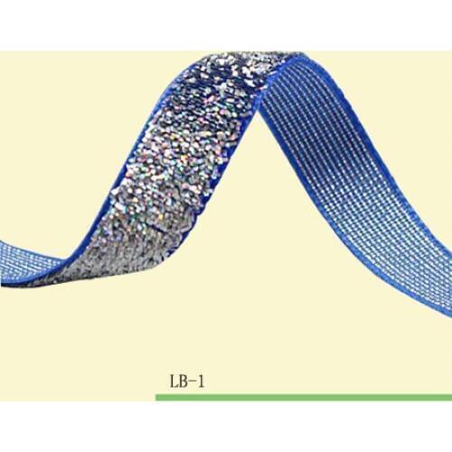 1.5inch Glitter Velvet Ribbon Lt. Silver Metallic Velvet Ribbon Headband Ribbon