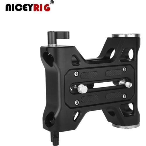 Niceyrig Base Plate with Arri Rosette Mounts For Canon C100/Sony FS7/FS5/FS9/Red