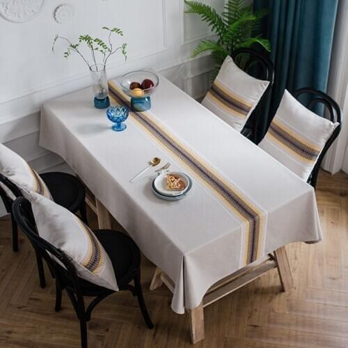 Rectangular Table Cloth Tassel Tablecloth imitation linen tablecloth Tablecloths Dining Table Cover mantel mesa coffee table