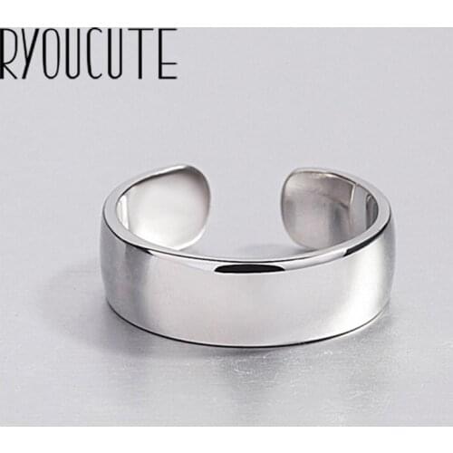 Bohemian Ethnic Silver Color Smooth Round Rings for Women Bridal Wedding Vintage Finger Rings Christmas Gifts