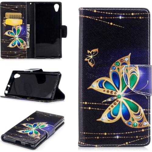 Wallet Case For Sony XA1 Plus Dual Case Cover Flip Case For fundas Sony Xperia XA1 Plus Case 5.5 inch + Card Holder