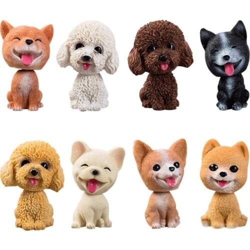 Bobble Head Dog Crafts Creative Dash Animal Ornament Car Interior Decorations