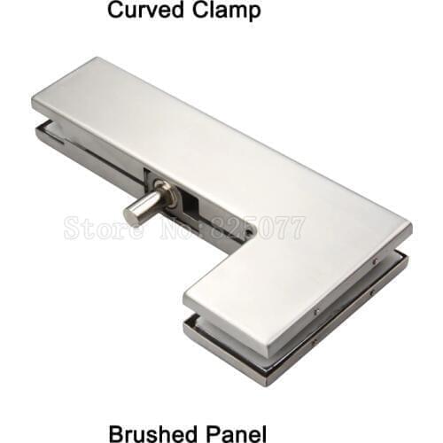 1PCS Frameless glass door curved clamp floor spring door accessories curved door clip glass door hardware accessories JF1378