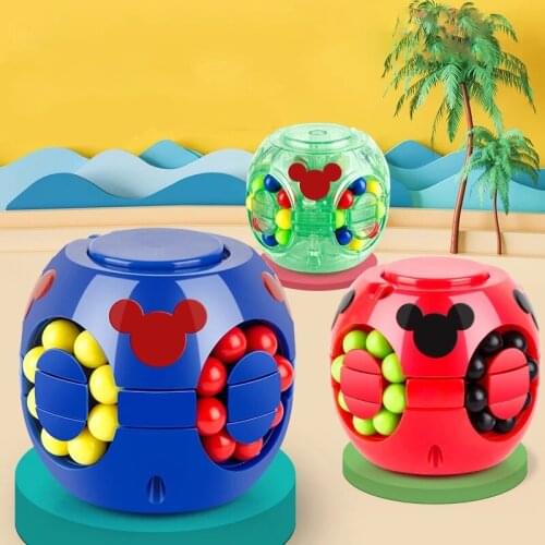 Little Magic Bean Top Crystal Version of Burger Cube Magic Spin Magic Bean Cube Childrens Finger Toys Puzzle Cube Spinning Top