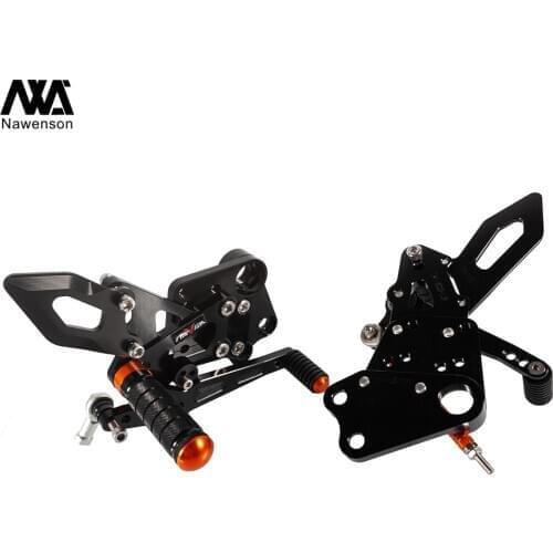 Motorcycle Adjustable Rearset CNC Aluminum Brake Gear Shift Pedals Footrest Relocation Kit for Duke 390 2017-2020