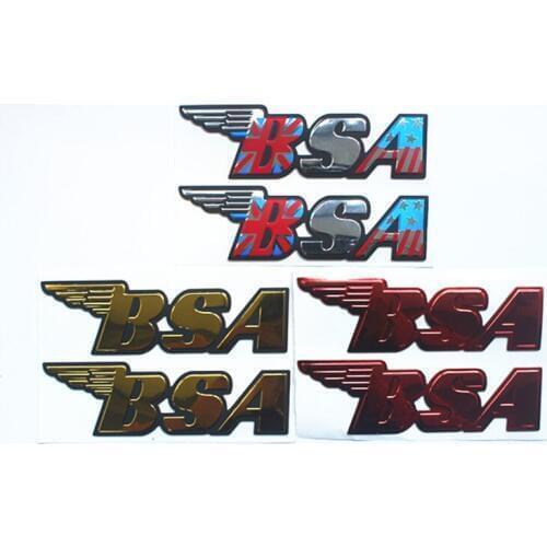 Sticker Car Motorcycle 3D Decals Emblem Stickers for BSA Gold Red Sticker