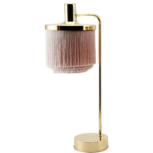 Post-modern Gold Fringed Table Lamps Bedroom Princess Room Living Room Table Lights Bedside Living Room Art Desk Lights Fixtures