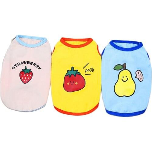 New Dog Cat Shirt Vest Fruit Design Cat Puppy Pajamas Spring/Summer Clothes 5 Sizes 3 Colours