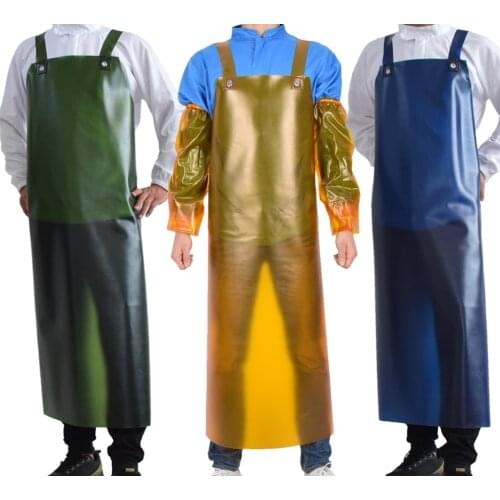 Oxford Wear Pinafore Waterproof and Oil-proof Stone Thickening Long Waist Acid Alkali Durable Industrial Leather Apron