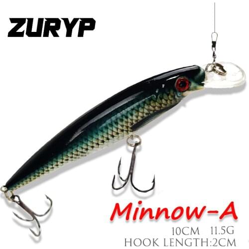 ZURYP fishing lure 10CM 11.5G minnow Wobbler Quality Professional Crankbait Artificial Hard Swimbait Depth0.8-1.5m