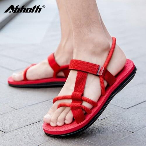 Abhoth Mens Sandals Breathable Flats Slippers Slides Woven Light Causal Shoes Weave Summer Roman Beach Shoes Beach Flip-Flops