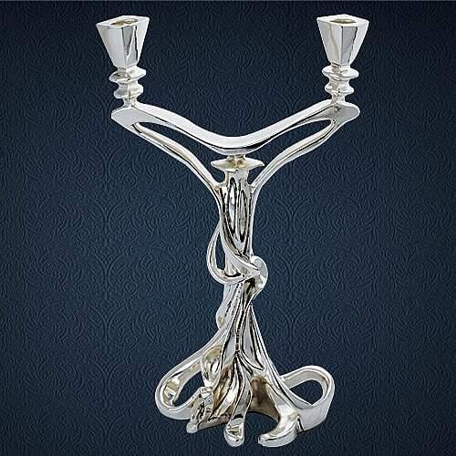 Серебристый Decorative Candlesticks
