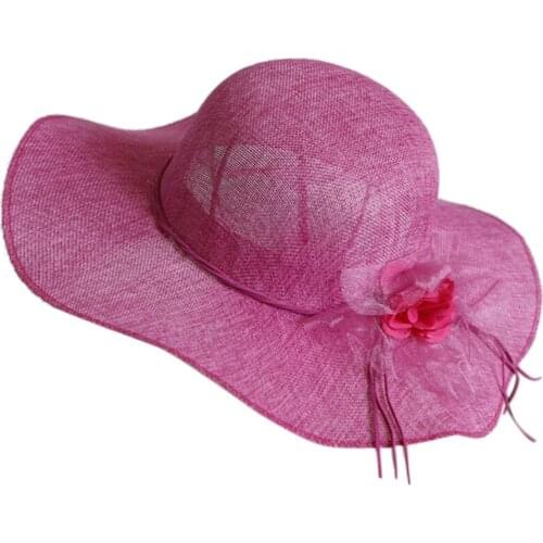 Floral Summer Straw Hat Women Beach Sun Hats Wide Brim Floppy Cap Harajuku Quick Dry UV Protection Outdoor Ladies Caps Casual