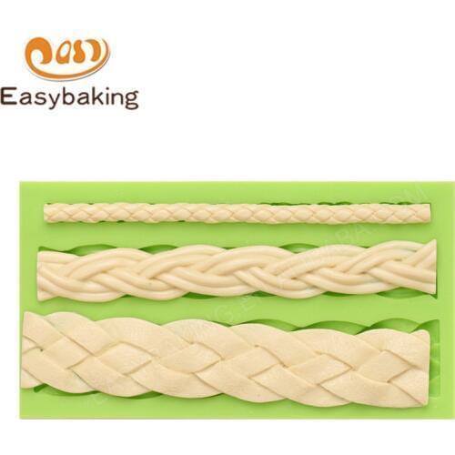 3 Cavity Baroque Design POP Silicone Lace Mold for Bread Dough Fondant Wedding Cake Decoration Tools Kitchen Bakeware