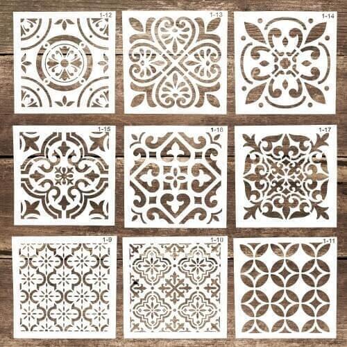 15 cm DIY Craft Layering Background Stencil For Wall Painting Scrapbooking Stamping Album Decorative Embossing Paper Cards