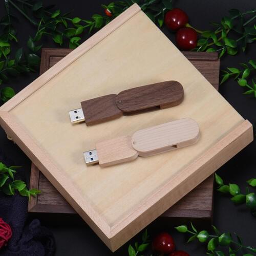 JASTER LOGO Wooden+box usb flash drive 4GB 8GB 16GB 32GB 64GB usb2.0 custom made gift pendrive